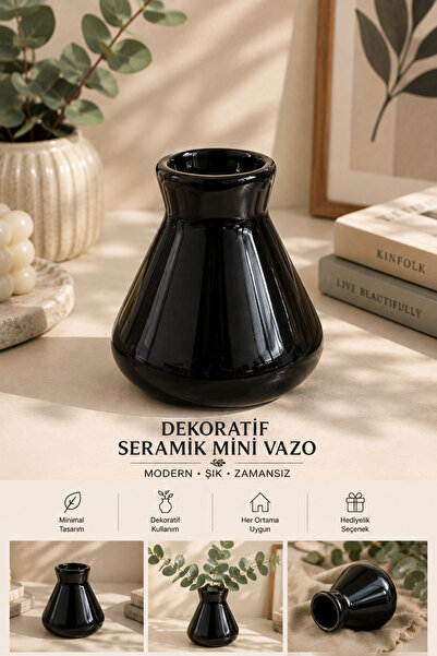 LALEZEN HOME Vază ceramică Mimoza Mini vază decorativă Ghiveci modern pentru ...