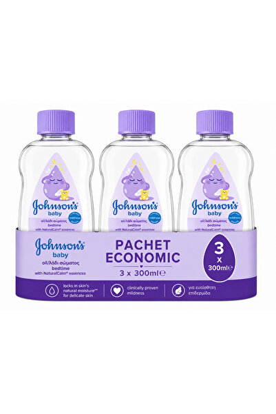 Johnson's Johnson’s Baby Oil Bedtime, Pachet Economic 3 x 300 ml, Ulei de Cor...