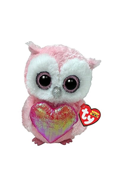 TY Beanie Boos Kalpli Pembe Baykuş Whisper 15 Cm