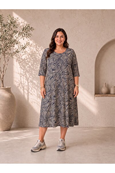 Paw Garage Φόρεμα plus size - Πολύχρωμο - Μακρύ