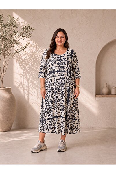 Paw Garage Φόρεμα plus size - Πολύχρωμο - Μακρύ