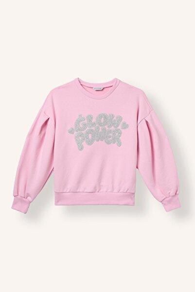 DeFacto Crew Neck Printed Balloon Sleeve Sweatshirt for Girls I5291A826Wn