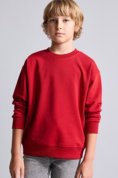 DeFacto Crew Neck Soft Fleece Basic Sweatshirt for Boys I1419A826Wn