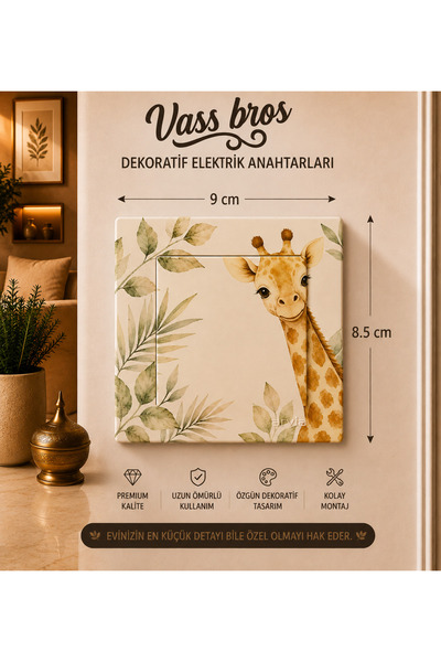 Vass Bros Dekoratif Elektrik Anahtarı - Şık Tasarım Işık Anahtarı - Duvar Anahtarı