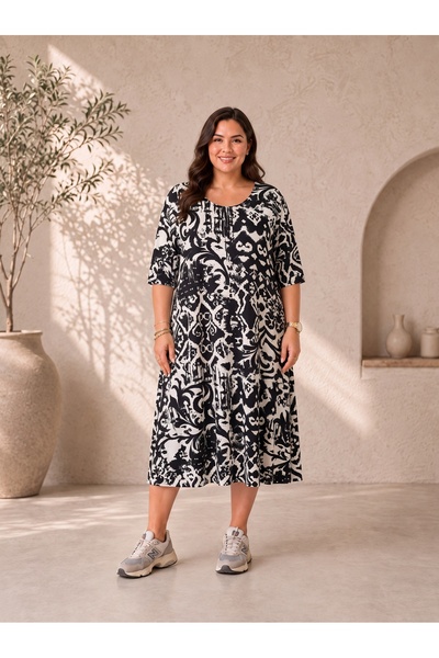 Paw Garage Φόρεμα plus size - Πολύχρωμο - Μακρύ