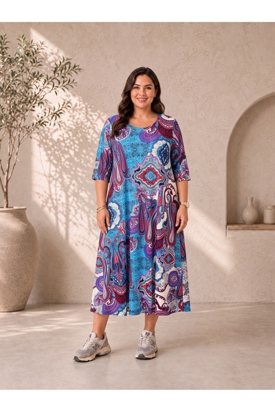 Paw Garage Φόρεμα plus size - Πολύχρωμο - Μακρύ