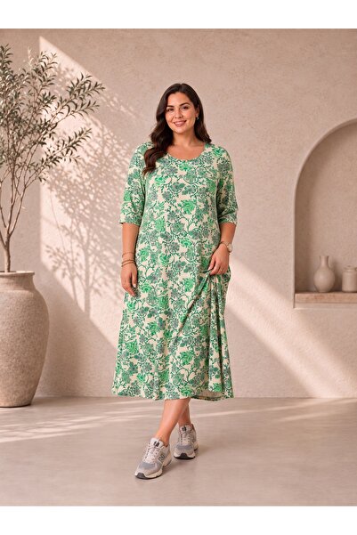 Paw Garage Φόρεμα plus size - Πολύχρωμο - Μακρύ