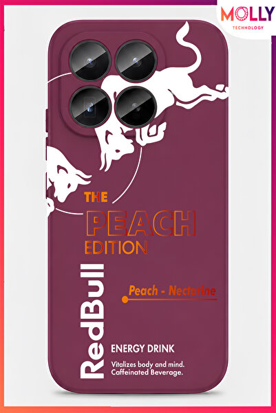Molly Mİ 17T İçin Vişne Redbull The Peach Edition Desenli İçi Kadife Silikon ...