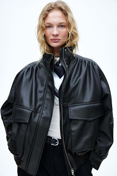 H&M Coated bomber jacket