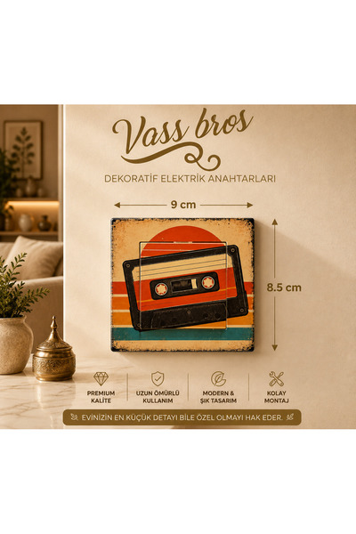 Vass Bros Dekoratif Elektrik Anahtarı - Şık Tasarım Işık Anahtarı - Duvar Anahtarı