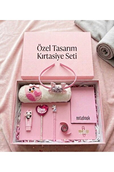Retro Women Kız Çocuk Pembe Baykuş Kalp Sevimli Pastel Renkli Hediye Kutusu K...