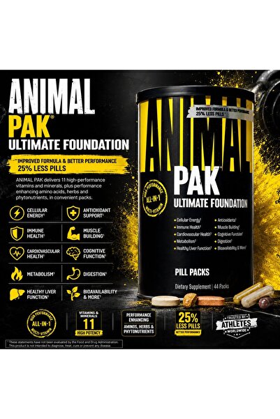 Animal Universal Pak Multivitamin 44 Paket - ABD Versiyon