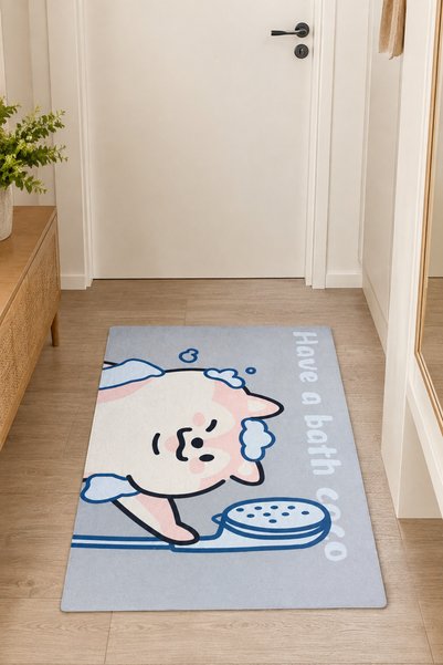 HEDYONE Magic Water Absorbing Mop |   Non-Slip Base Quick-Drying Bath and Kitchen Mat