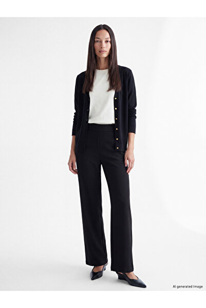LC Waikiki Peak New Season Black Soft Touch Women's Sweatpants