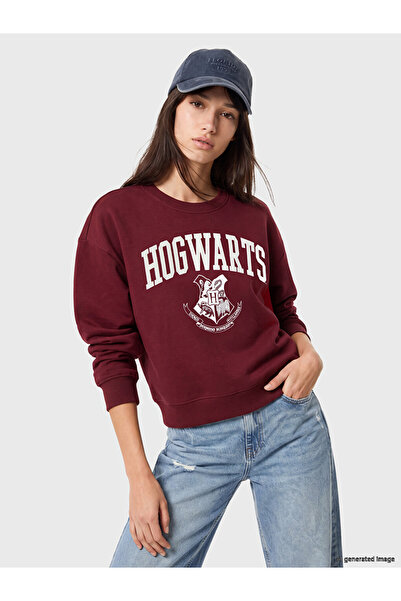 LC Waikiki Rmz Gi̇yi̇m Farkiyla Harry Potter Printed Loose Fit Women's Sweats...