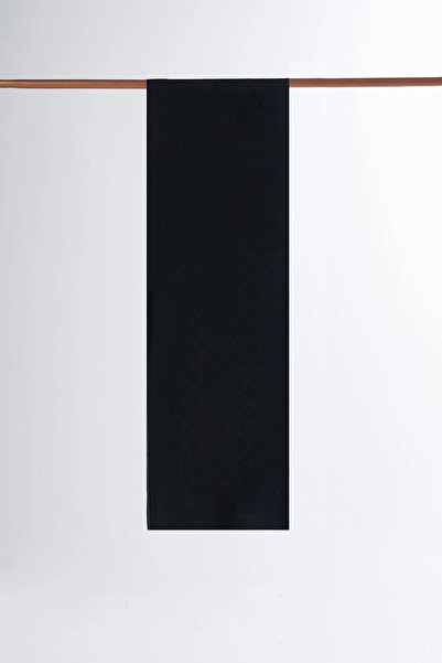 Kayra Geometric Patterned Viscose Shawl Black