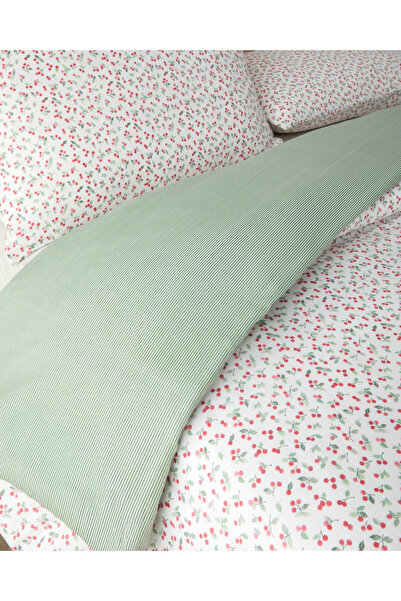 English Home Cherry Pop Kolay Ütülenir Çift Kişilik Nevresim Seti 200x220 cm Kırmızı