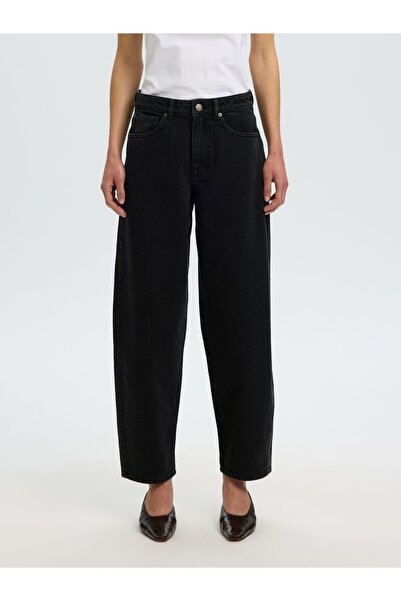 SELECTED Barrel Fit Jeans High Waist