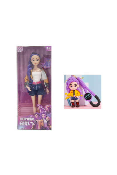 OEM Set Păpușă K-POP Demon Hunter + Breloc, Păpușă Fashion cu Accesoriu, Figu...