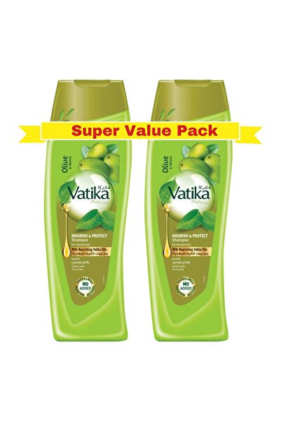 Vatika Naturals Nourish & Protect Shampoo Enriched with Olive & Henna Extract...