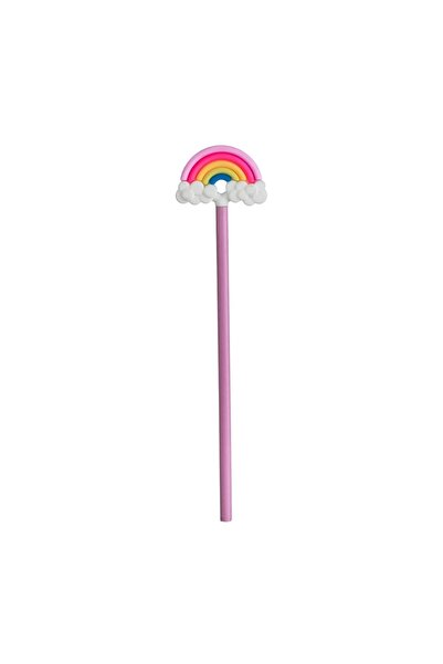 OEM Creion pentru scris și desen, model curcubeu, roz, 21cm – ideal pentru șc...