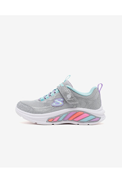 SKECHERS RAINBOW CRUISERS-GLITZY GLOW Büyük Kız Çocuk Gri Işıklı Spor Ayakkab...