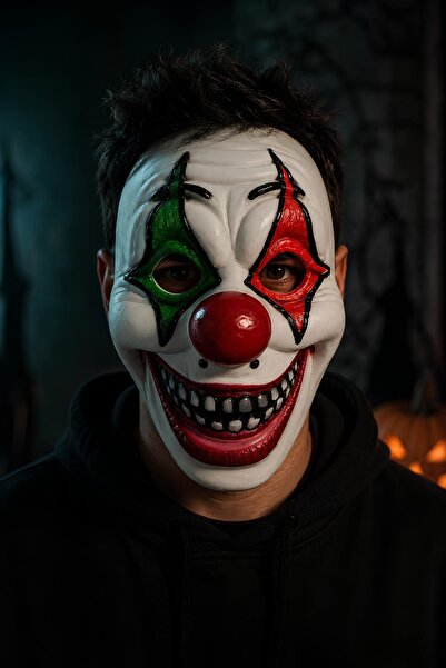 Patladı Gitti Korkunç Palyaço Maskesi – Cadılar Bayramı Halloween Korku Kostü...