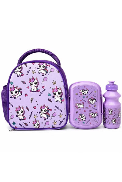 GGEROU Kids Lunch Box Set - 3-in-1 Insulated Lunch Bag 500ml Leakproof Bento ...