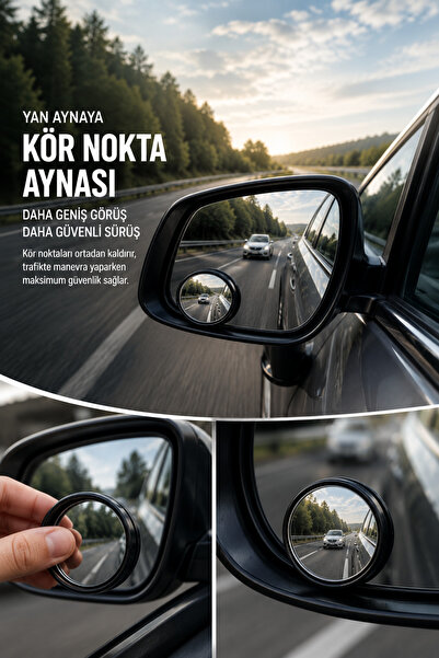 Single 2 Li Kör Nokta Ayna Seti Oto Motorsiklet Kör Nokta Dikiz Yan Görüş Güvenlik Aynası