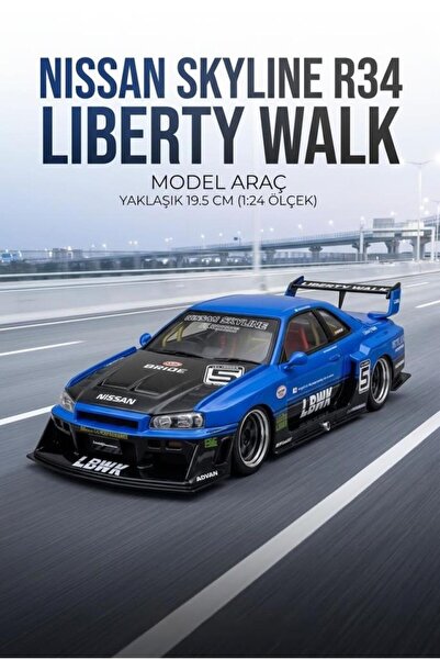 Tıfıl Toys Hobbiez Licensed Nissan Skyline R-34 Model Diecast Car 1/24 Scale ...