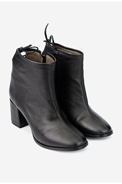 Dasha Botine dama negre din piele texturata