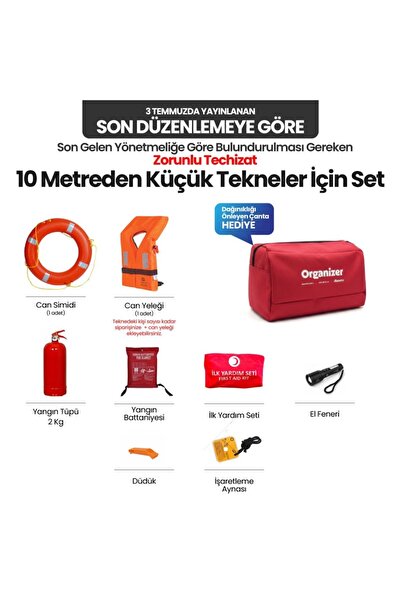 Alamatra 10 Metre Altındaki Tekneler için Can Simitli Zorunlu Teçhizat Seti (...