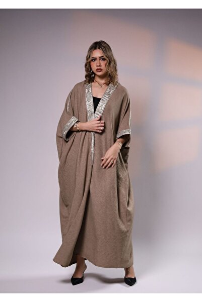 ASSALA Bisht-e-Najm Abaya | Multicolor - Free size - Brown