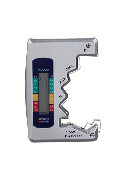 Voltra Tester Digital pentru Baterii cu Afișaj LCD, Compact și Ușor de Utilizat