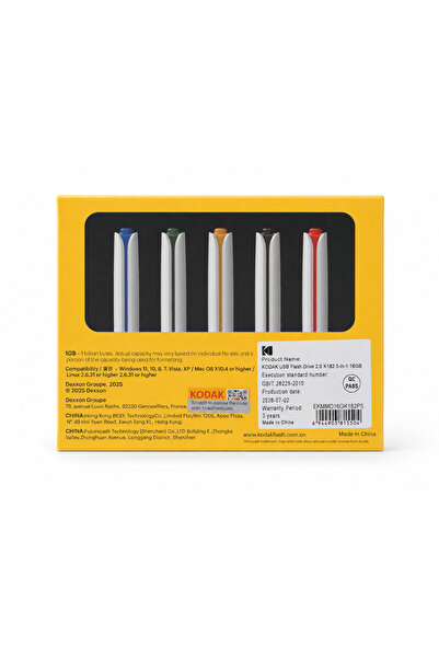 Kodak 16GB 2.0 USB Bellek 5'i Bir Arada (K182)