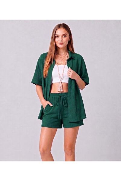 Little Visqon Seturi bluză și pantaloni - Verde - Regular