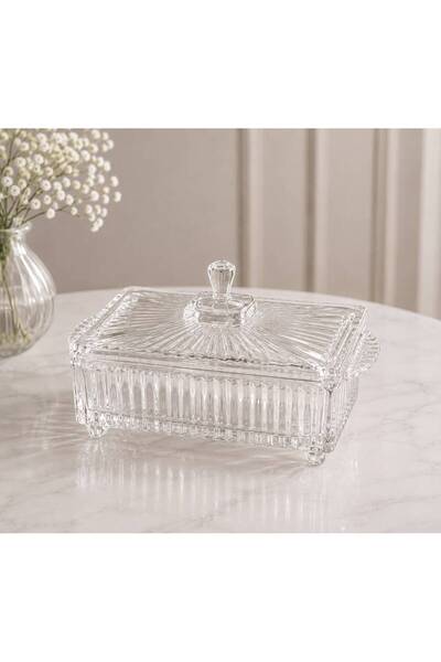 ROY KING JTELE DİKDÖRTGEN KAPAKLI ŞEKERLİK 25*12*14 CM