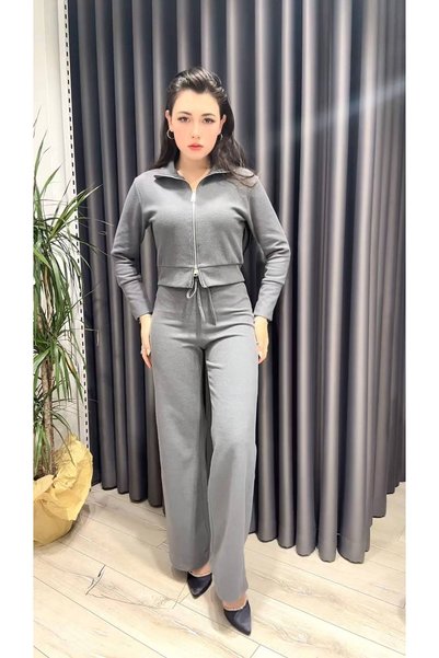 FKNMODA Selanik çift fermuarlı takım