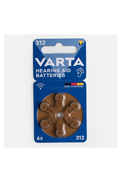 Varta Baterii pentru Aparate Auditive Tip 312, Pachet 6 buc., Rezerve Practice