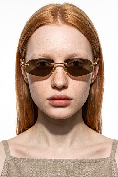 Bilge Karga Ratuna Gold Brown Sunglasses