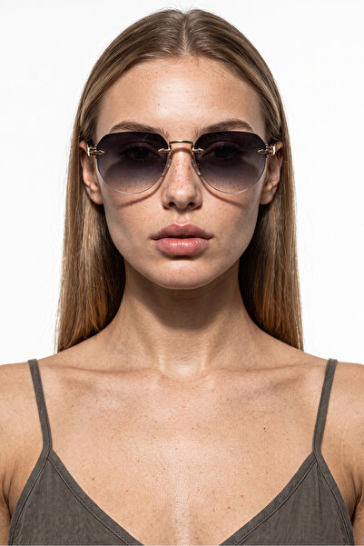 Bilge Karga Niesta Gold Blue Gradient Sunglasses