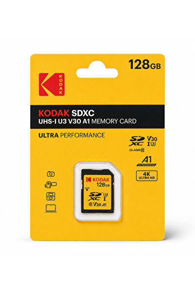 Kodak 128Gb Uhs-I U3 V30 Sd Card