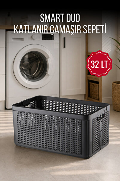Nandy Home 32 LT Smart Duo Katlanır Çamaşır Sepeti