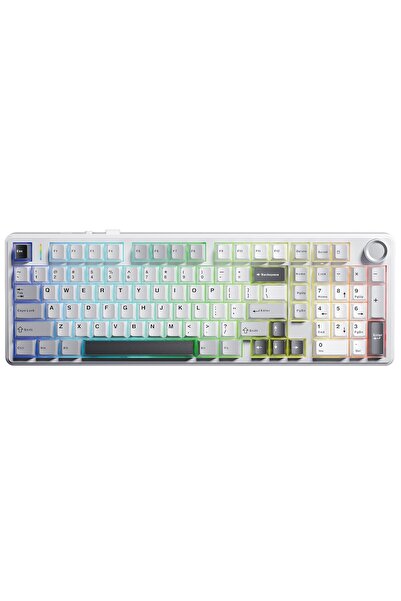 Aula F99 Pro 3 Modlu RGB Hot Swap Mekanik Star Vector Switch Kablosuz Makrolu...