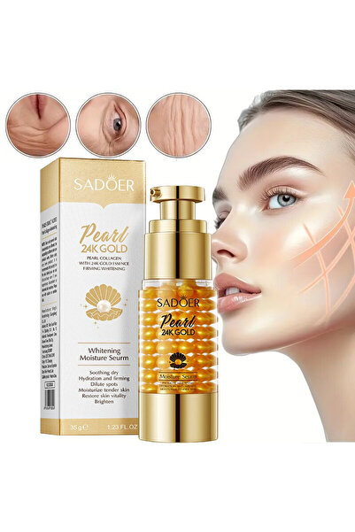 SADOER Ser Facial cu Aur 24K și Colagen, Hidratant și Iluminator cu Extract d...