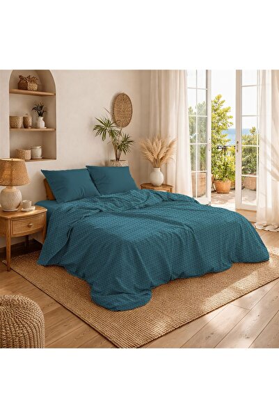 Dimcol Κουβέρτα Πικέ Μονόχρωμη 325 gr/m² 225x270 Petrol 100% Cotton