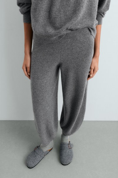 Oysho %100 Kaşmir Örgü Cocoon Pantolon