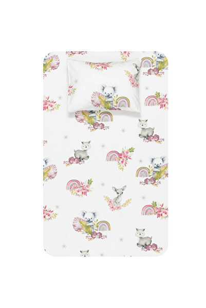 Borea Σεντόνι Σετ 2ΤΜΧ Bambi Μονό Ροζέ 160 x 240 cm + 50 x 70 cm