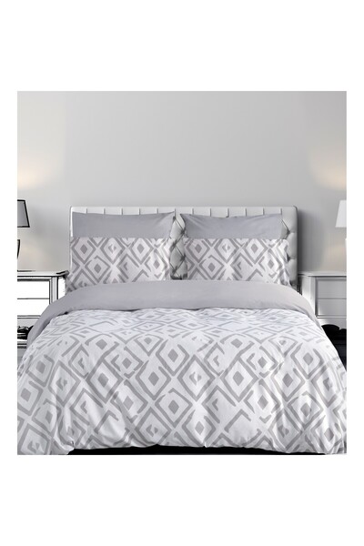 MAKIS TSELIOS ROMVOS2 GREY ΠΑΠΛΩΜΑΤΟΘΗΚΗ ΜΟΝΗ160X240CM 50X70CM 144TC 100% COTTON