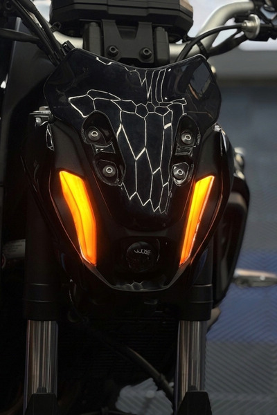 Banxtre Yamaha MT-07 Gen 3 için Hazır Kesim Far Filmi Sticker Seti (Sağ ve Sol)